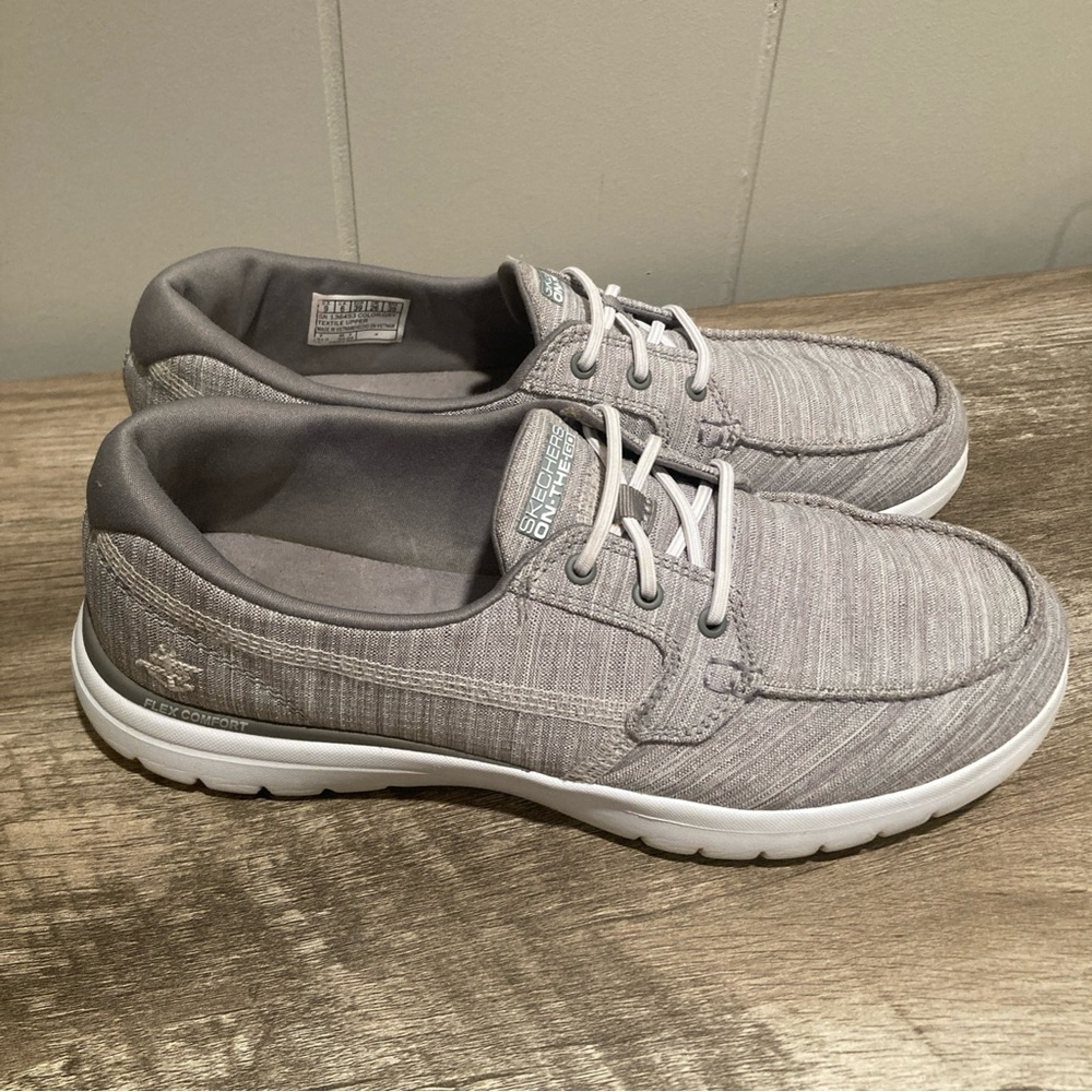 SKECHERS WOMANS ON THE GO FLEX COMFORT ASHORE BOAT SHOES GOGA MAT SIZE 9